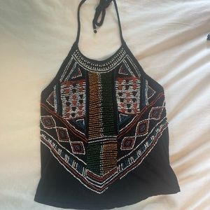 Free People Beaded Top